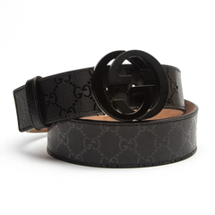 Premium Gucci Leather Belt Black