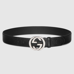 Premium Gucci Leather Belt Black