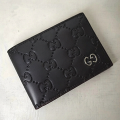 Premium Gucci Leather Bifold Men Wallet Black