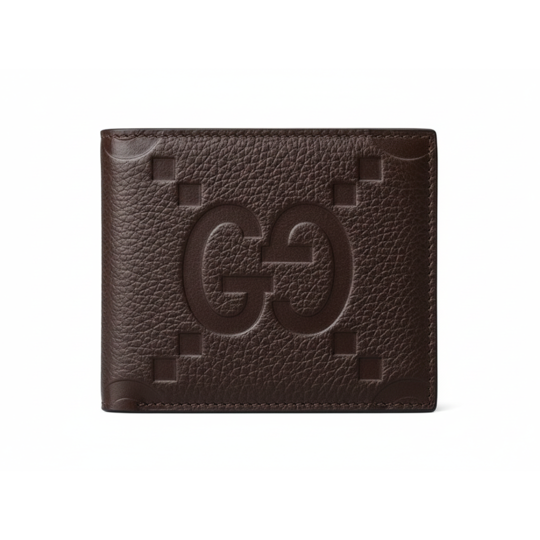Premium Gucci Leather Bifold Men Wallet Brown ( Made in Italy )