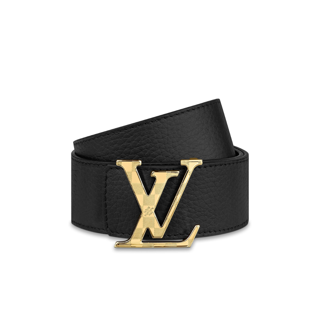 Premium LV Leather Belt Golden