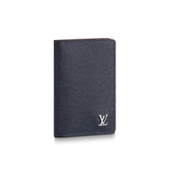 Premium LV Leather Card Holder Black ( Made in Italy)