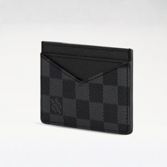Premium LV Leather Card Holder Grey ( Made in Italy)