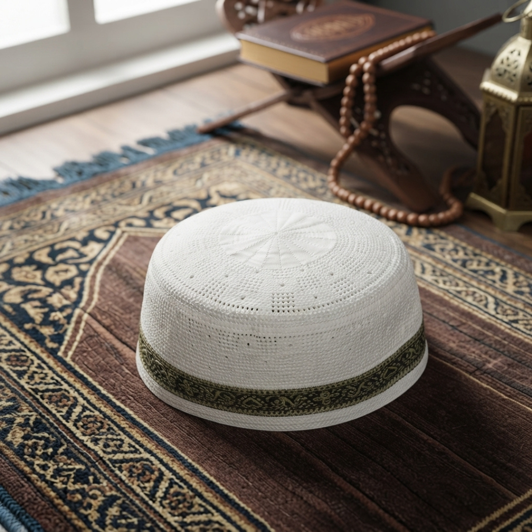 Premium Prayer Cap White