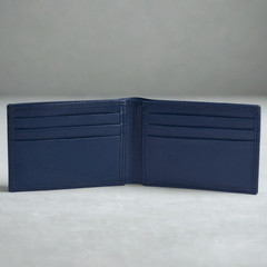 Premium Versace Leather Bifold Men Wallet Blue ( Made in Italy )