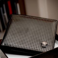 Premium Versace Leather Bifold Men Wallet Brown ( Made in Italy )