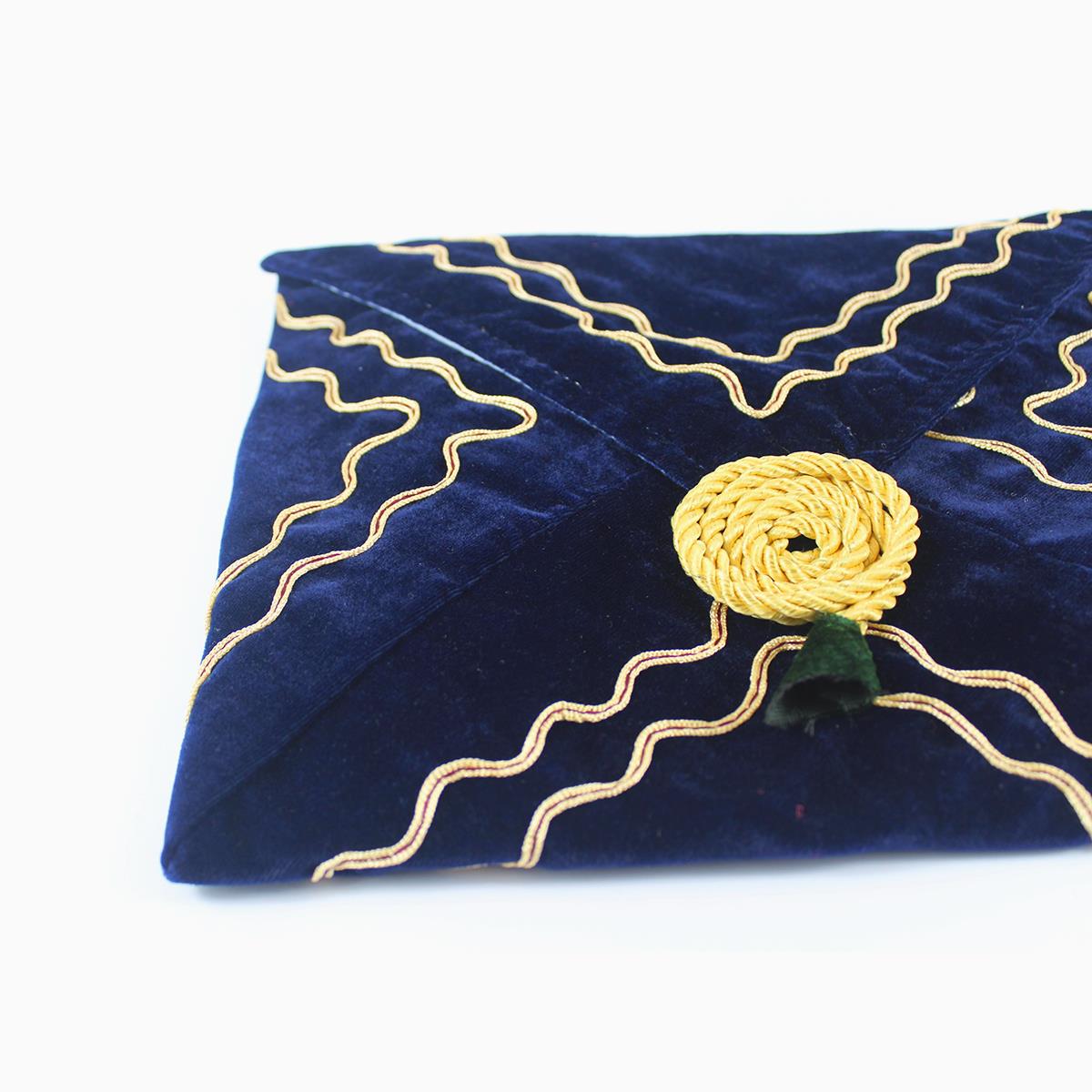 Quran Cover Embroidered Navy Blue