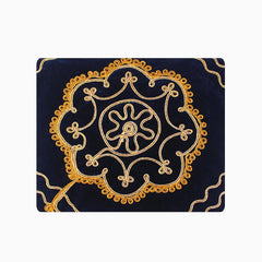 Quran Cover Embroidered Round Blue