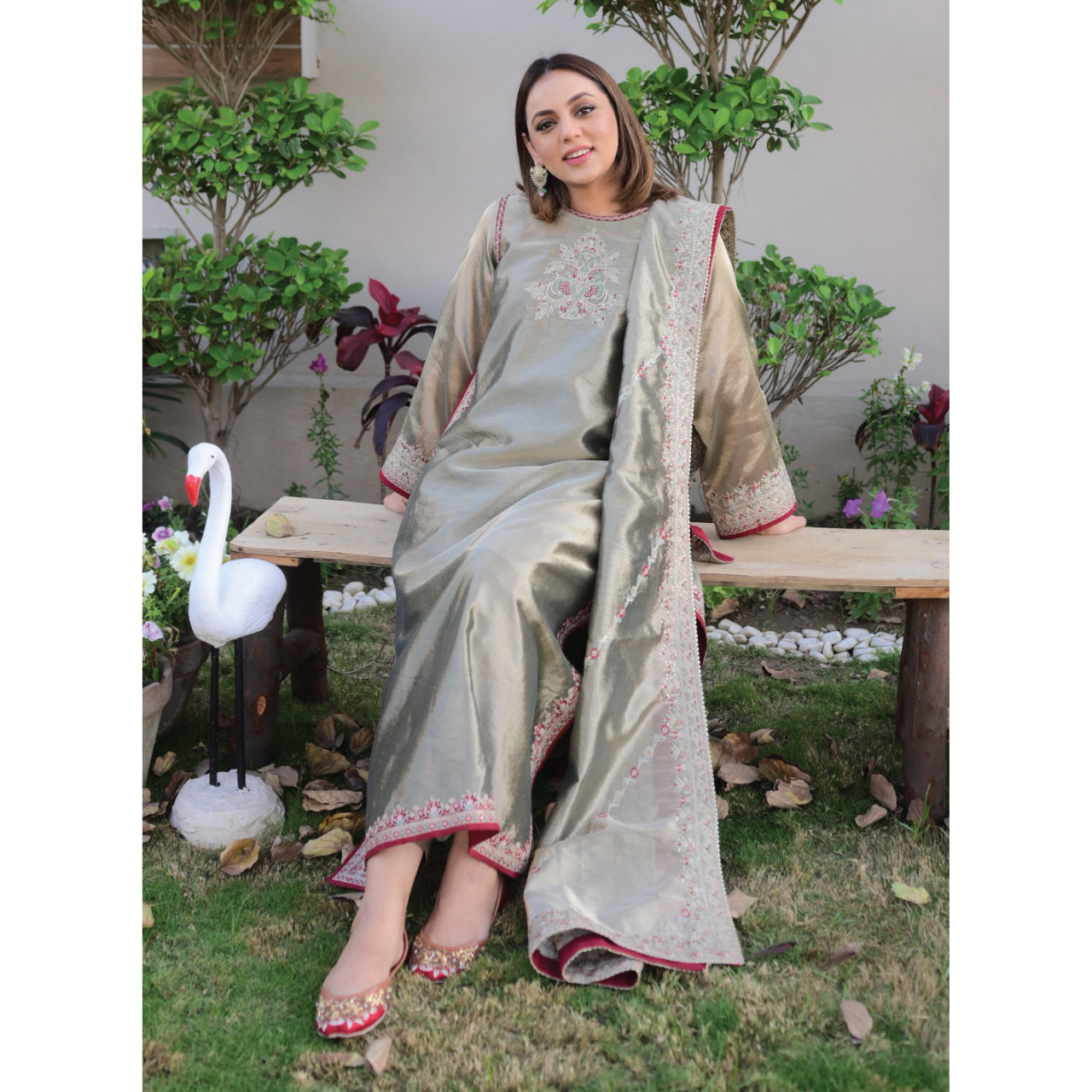 Rachele 3 Pcs Stitched Embroidered Suit