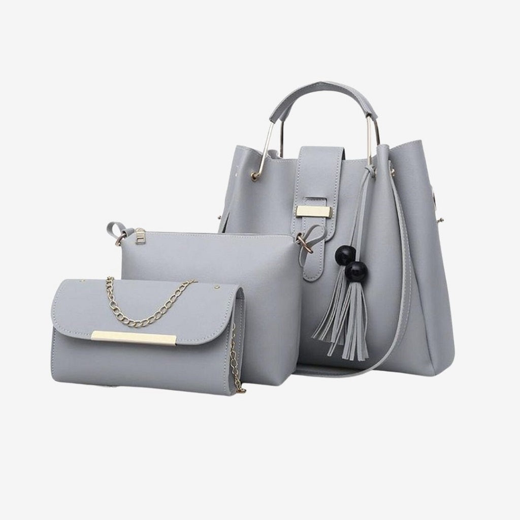 Rangoon 3 Pieces Handbag Grey