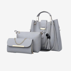 Rangoon 3 Pieces Handbag Grey