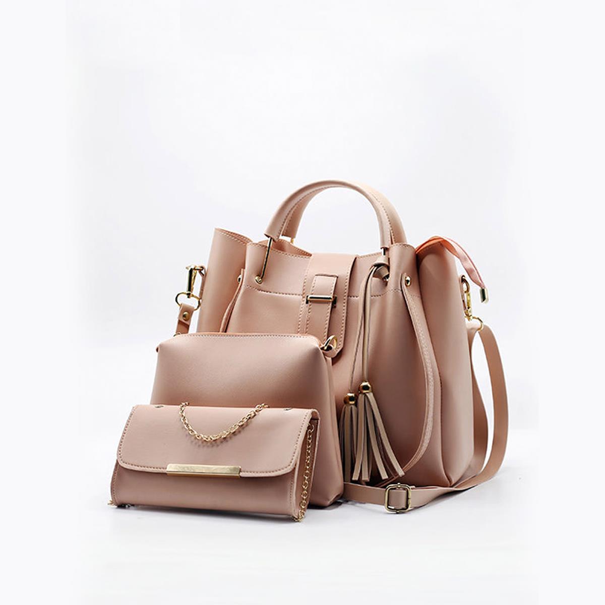 Rangoon 3 Pieces Handbag Pink