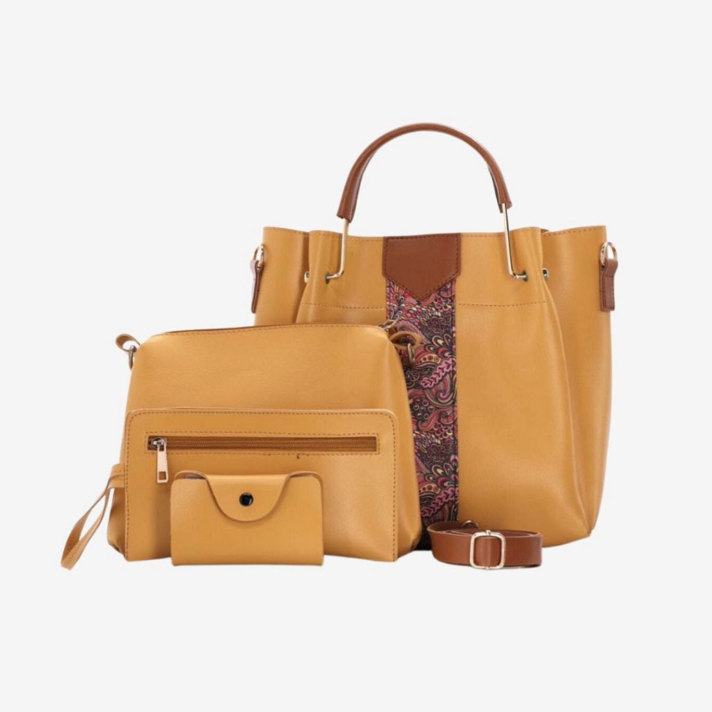 Rangoon 4 Pieces Handbag Mustard