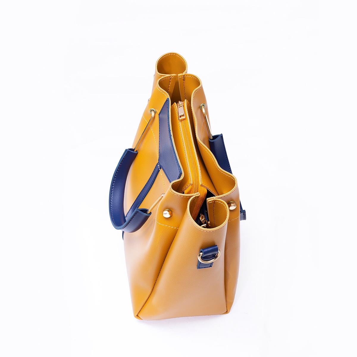 Rangoon Bloom Closet 3 Pieces Handbag Mustard