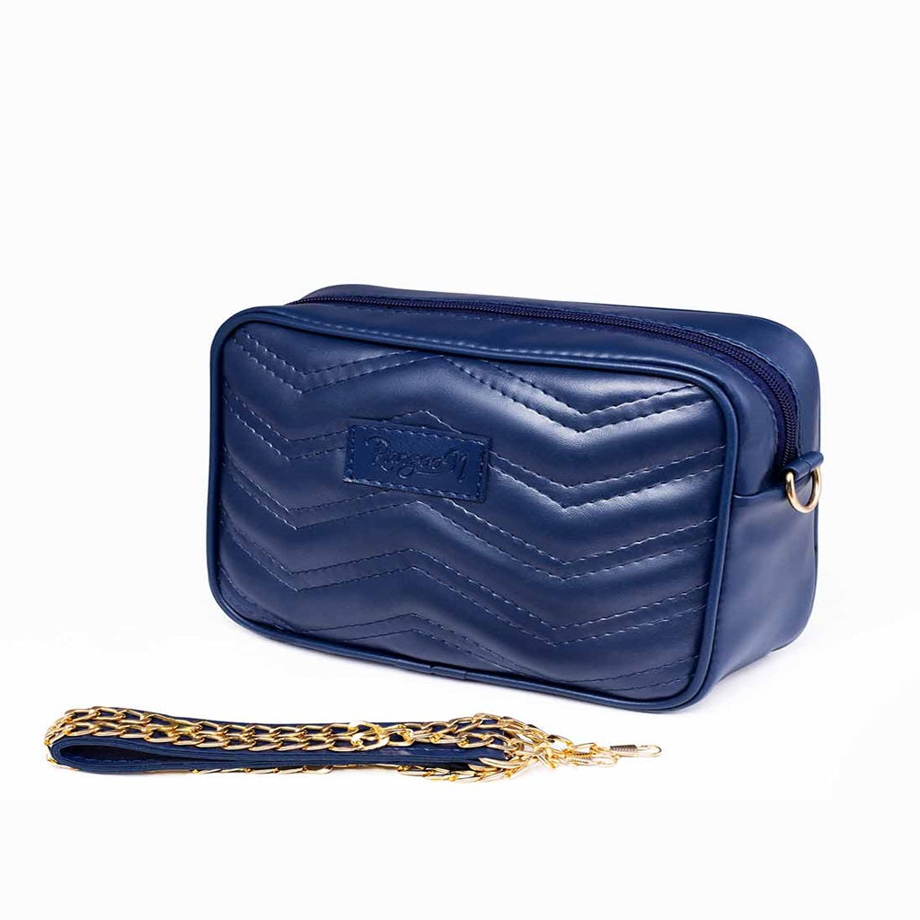 Rangoon Blue Quilted Crossbody Bag