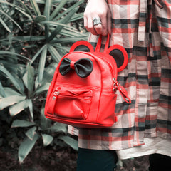 Rangoon Bow Mini Backpack Red