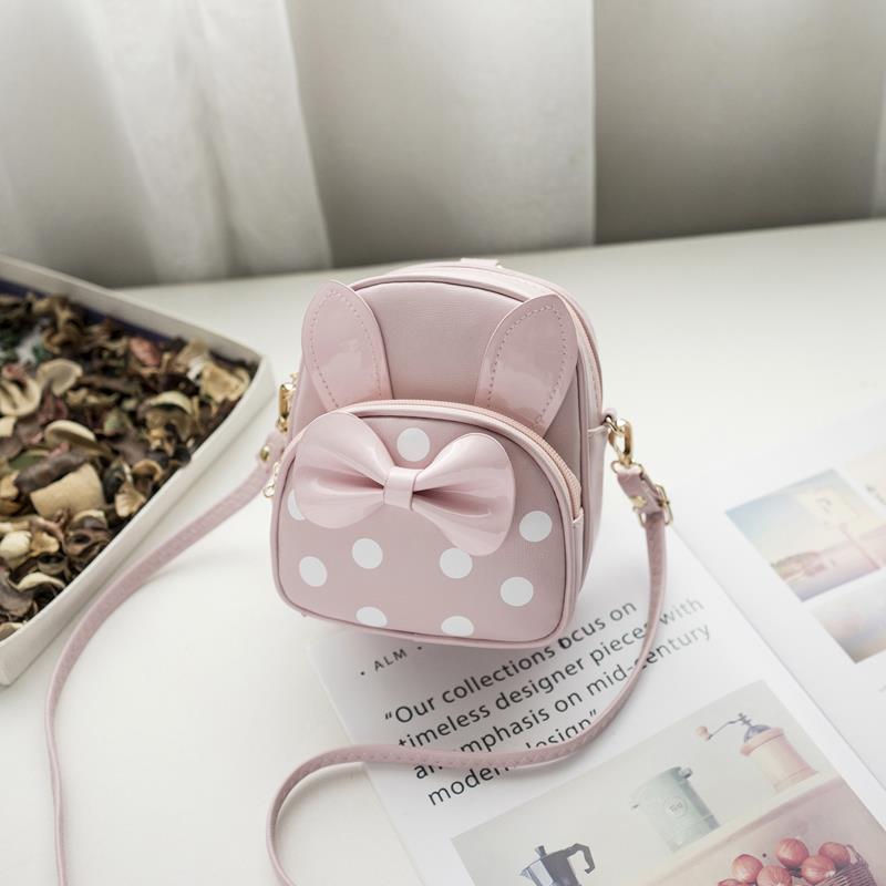 Rangoon Bow Polka Mini Backpack Baby Pink