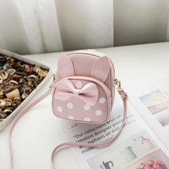 Rangoon Bow Polka Mini Backpack Baby Pink