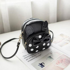 Rangoon Bow Polka Mini Backpack Black