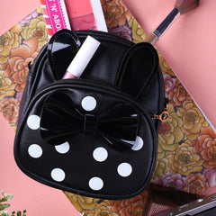 Rangoon Bow Polka Mini Backpack Black