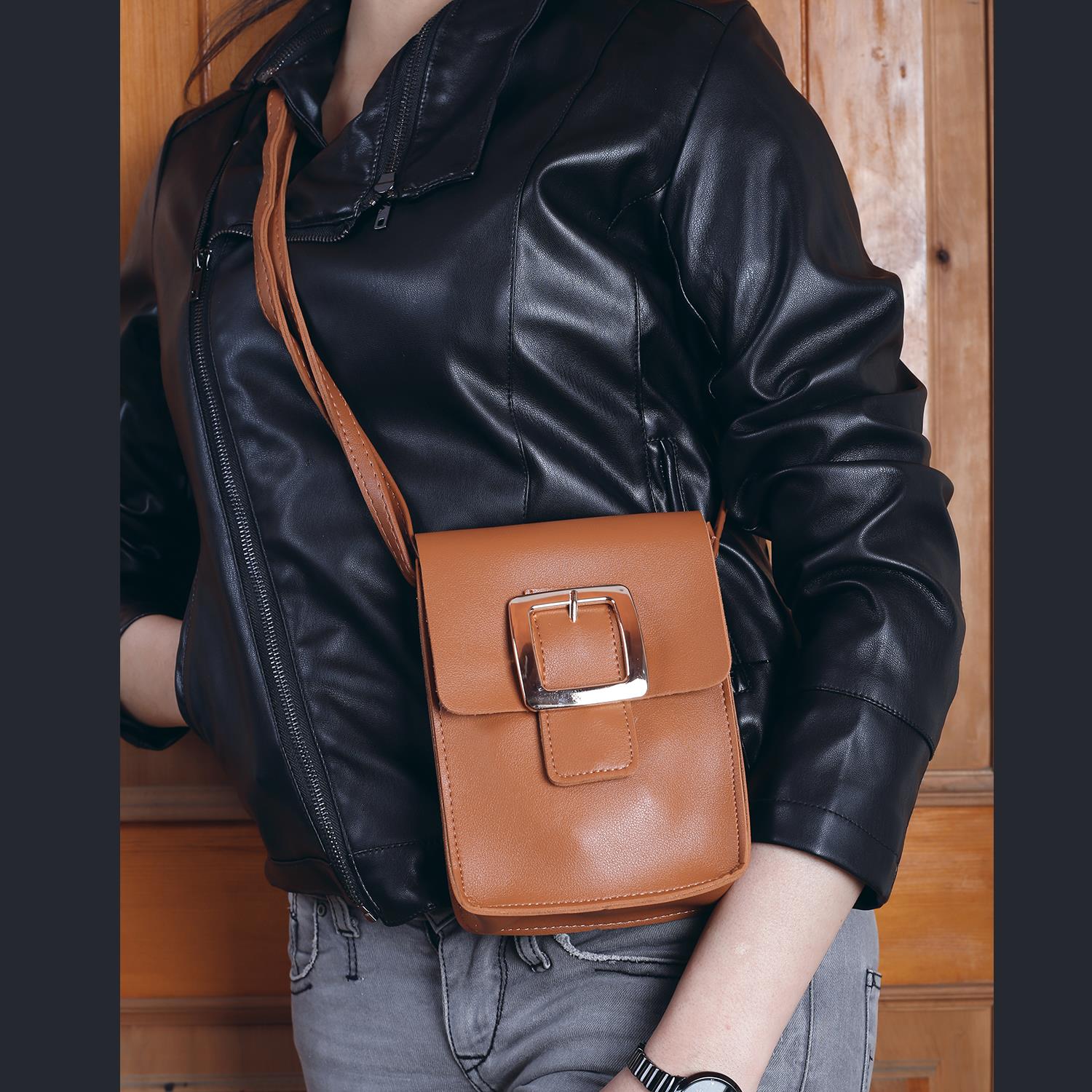 Rangoon Buckle Flip Bag Brown