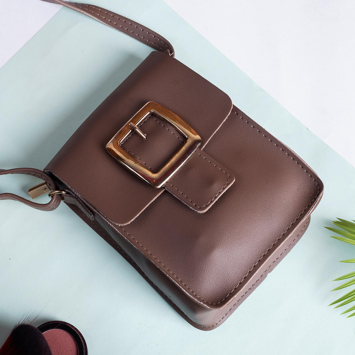 Rangoon Buckle Flip Bag Dark Brown