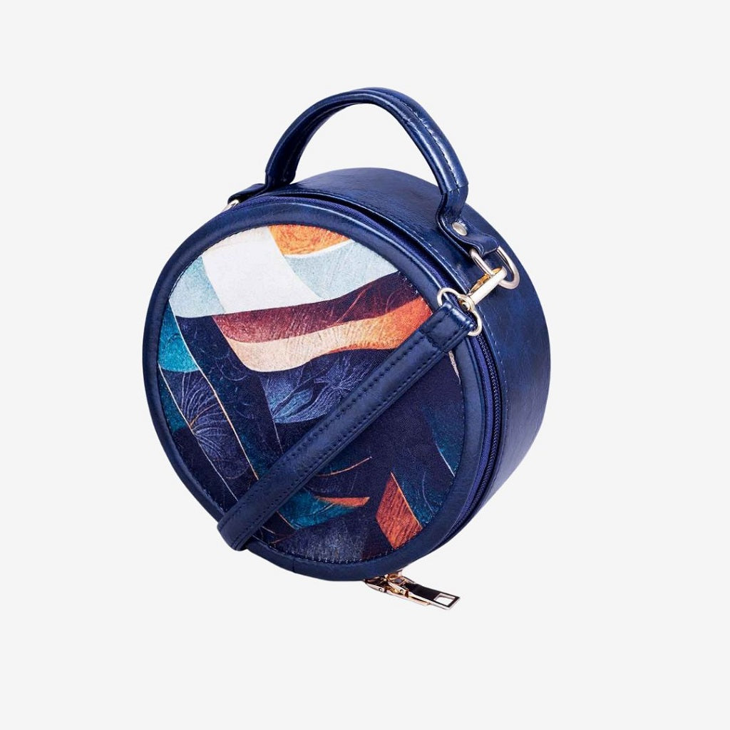 Rangoon Crossbody Round Bag Blue