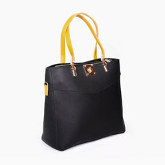 Rangoon Double Handle Tote Bag Black