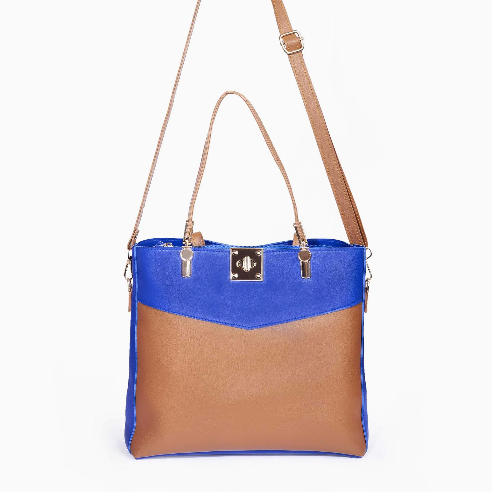 Rangoon Double Handle Tote Bag Blue