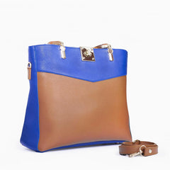 Rangoon Double Handle Tote Bag Blue