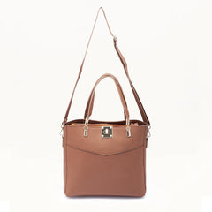 Rangoon Double Handle Tote Bag Brown