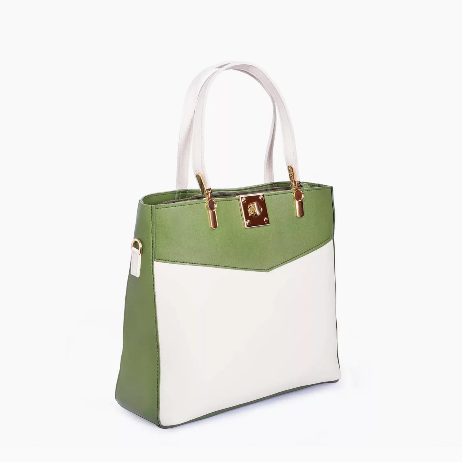 Rangoon Double Handle Tote Bag Green