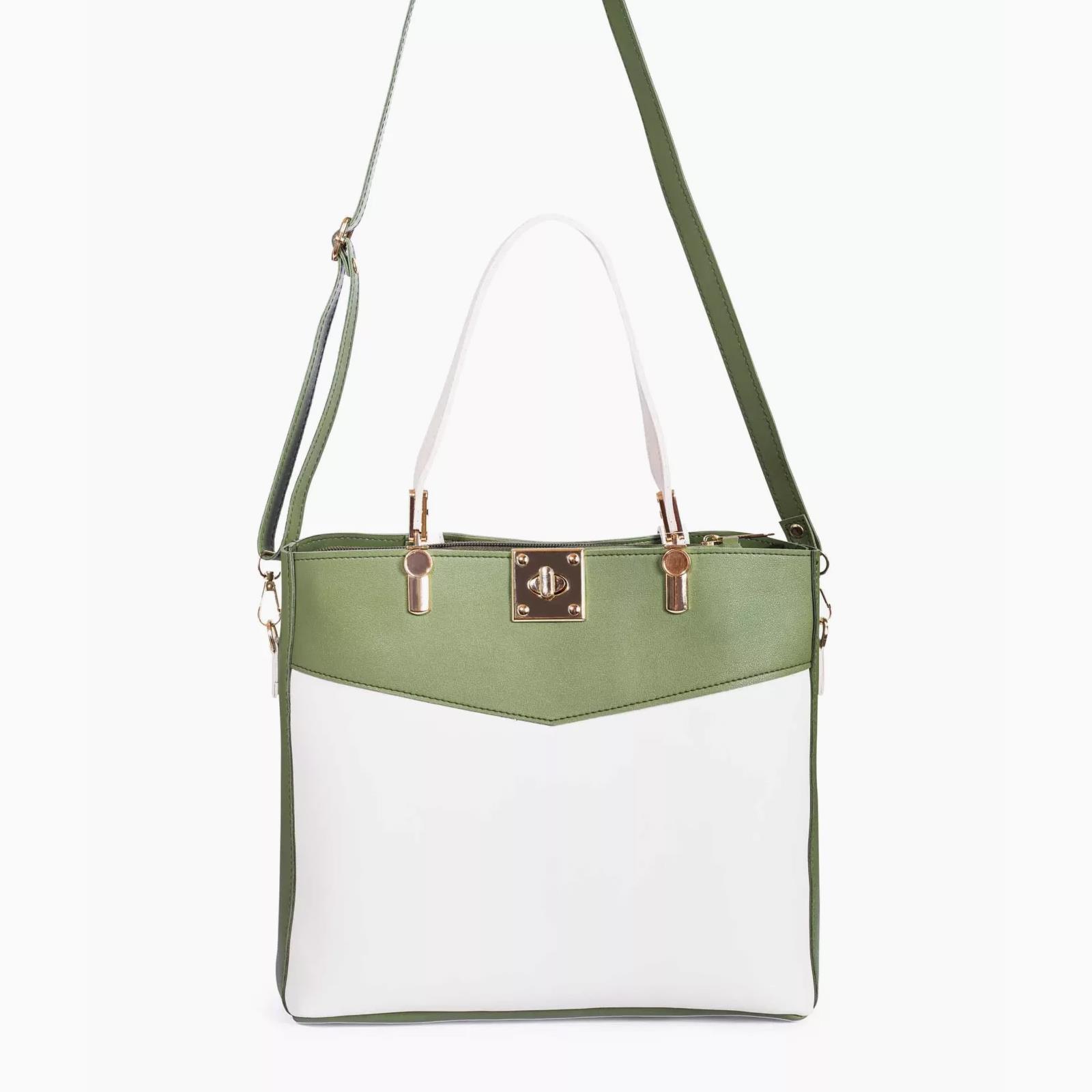 Rangoon Double Handle Tote Bag Green