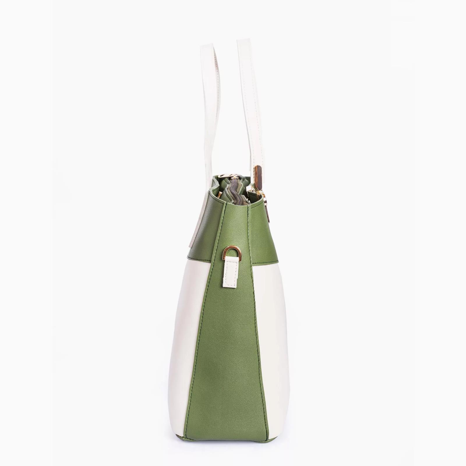 Rangoon Double Handle Tote Bag Green