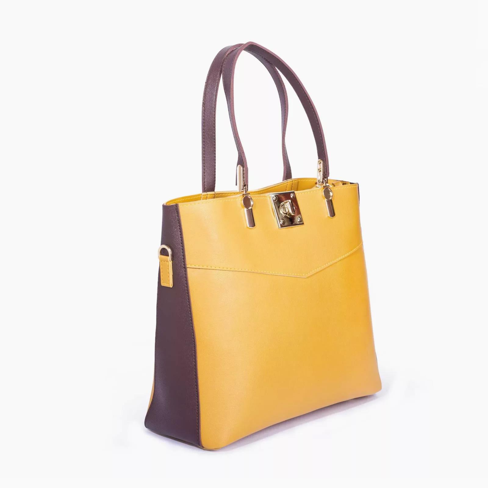 Rangoon Double Handle Tote Bag Mustard