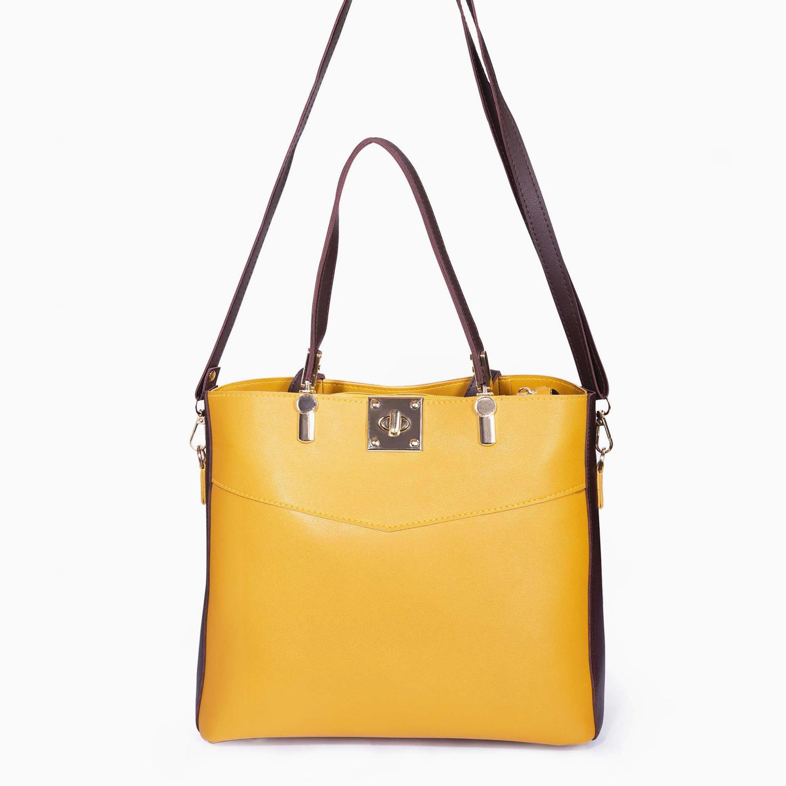 Rangoon Double Handle Tote Bag Mustard