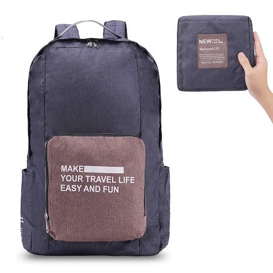 Rangoon Foldable Travel Backpack Navy Blue