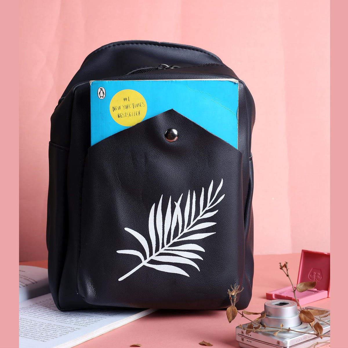 Rangoon Leaf Mini Backpack Black