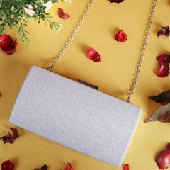 Rangoon Long Fancy Clutch Silver