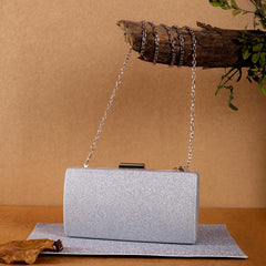 Rangoon Long Fancy Clutch Silver