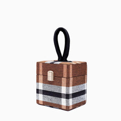 Rangoon Plaid Box Clutch