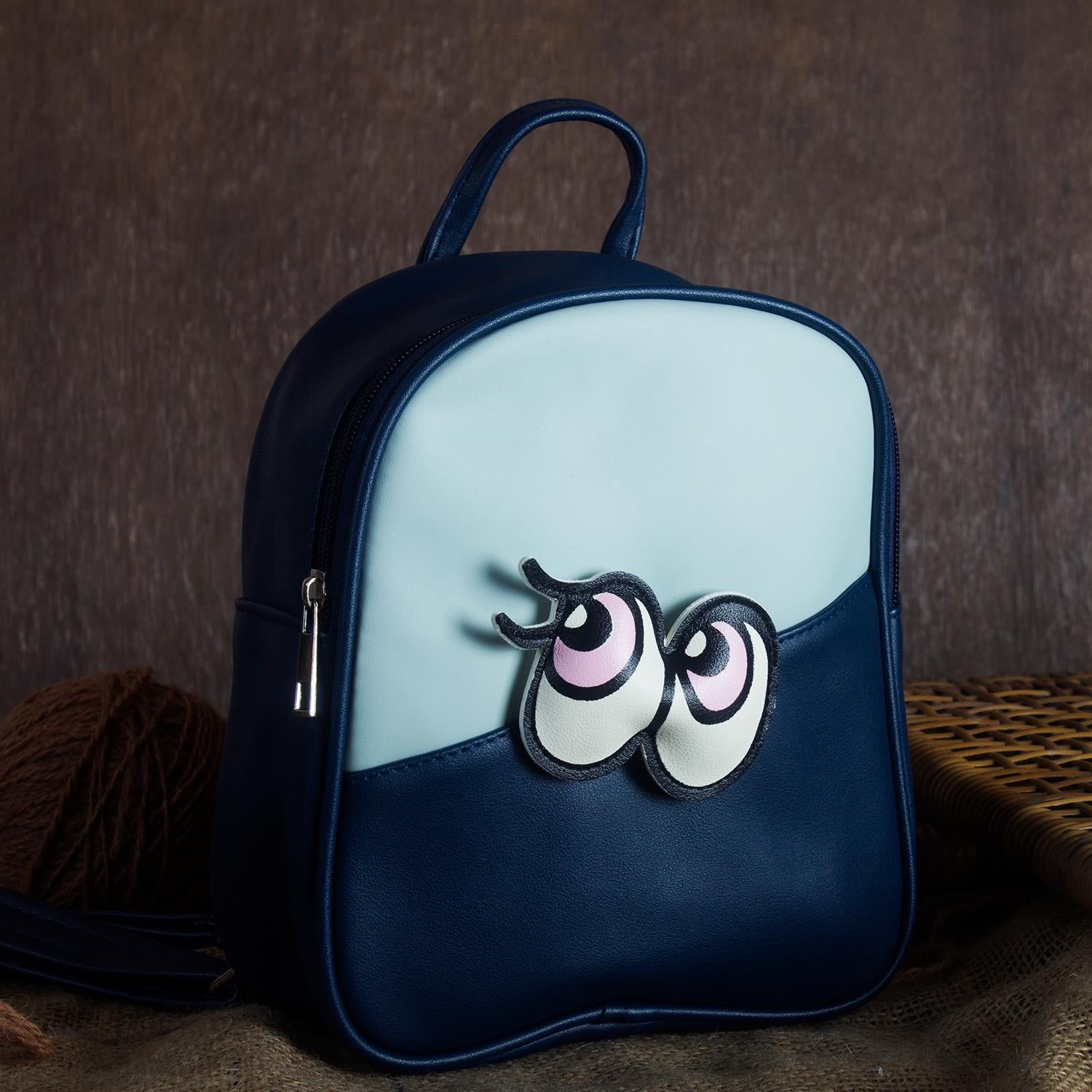 Rangoon Rolling Eyes Mini Backpack Blue