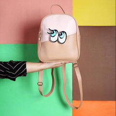 Rangoon Rolling Eyes Mini Backpack Brown