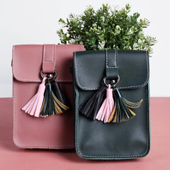 Rangoon Tassels Mobile Bag Pink