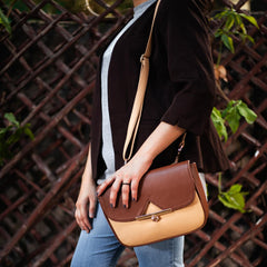 Rangoon Two Tone Baguette Belt Bag Brown