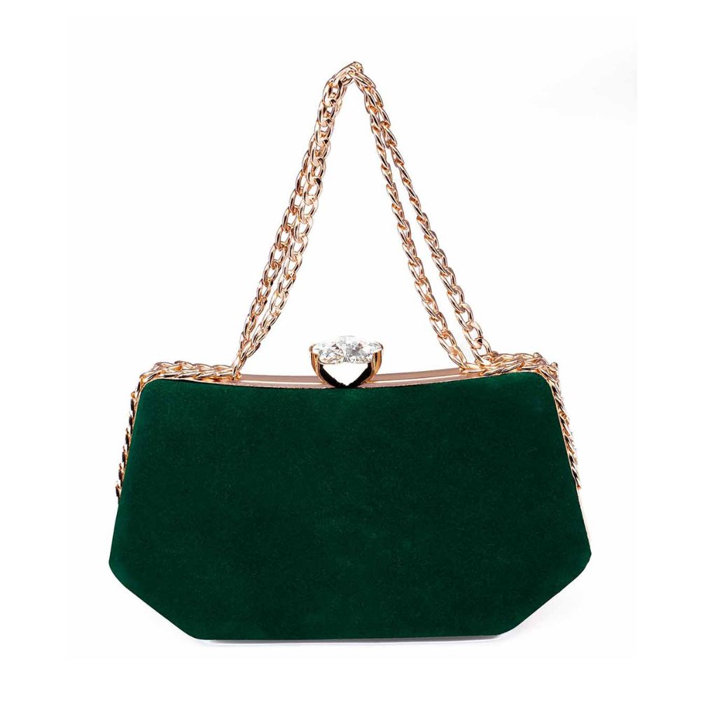 Rangoon Green Velvet Midnight Clutch