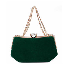 Rangoon Green Velvet Midnight Clutch