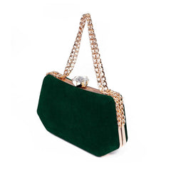 Rangoon Green Velvet Midnight Clutch