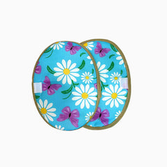 Refrigerator Door Handle Covers Set Red Floral Blue