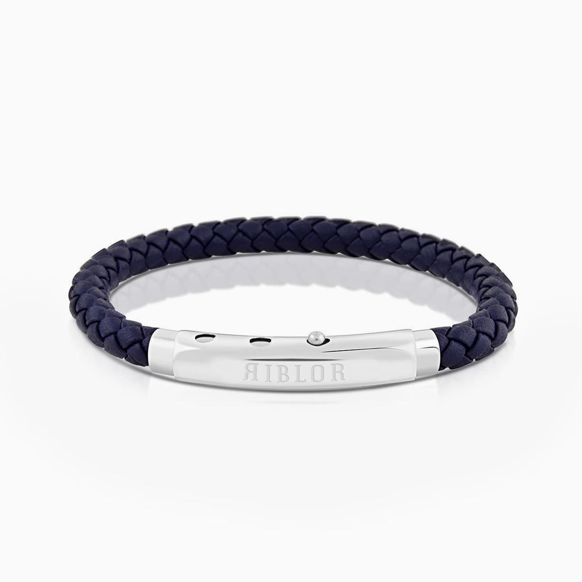 Riblor Leather Bracelet Benito Navy Blue